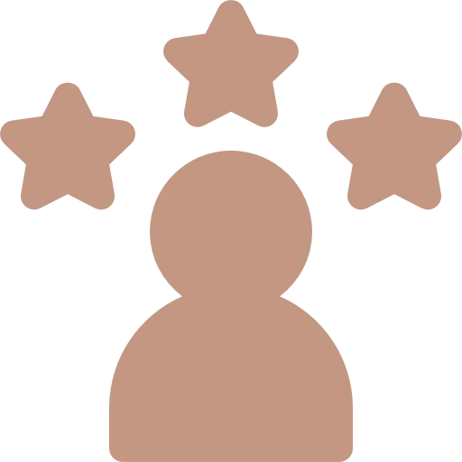 Here's a short alt tag for the image: `Person with three star rating`